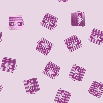 Typewriter industry glyph seamless pattern Stock Illustration