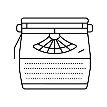 Typewriter industry line icon vector illustration Stock Illustration