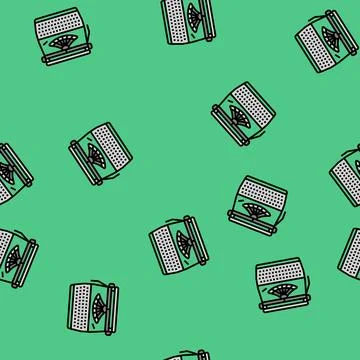 Typewriter industry vector seamless pattern イラスト素材