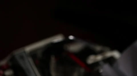 Typewriter jib up &amp; down Stock Footage 47455784