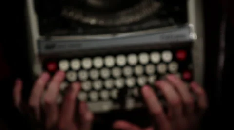 Typewriter jib up soft focus 2 Stock Footage 47455650