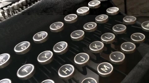 Typewriter Key Pan Stock Footage 56264610