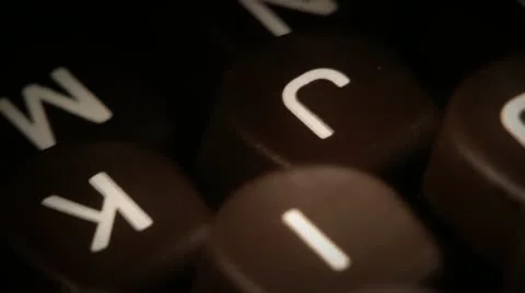 Typewriter key. Writing a letter. Stock Footage 10823054