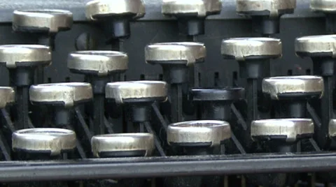 Typewriter keyboard Video stock 33637316