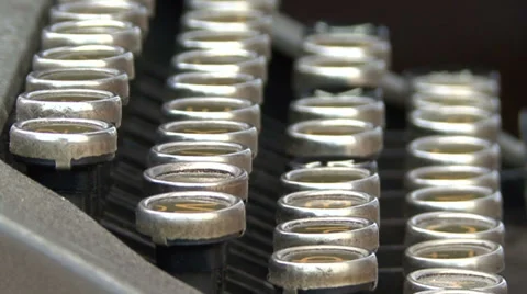 Typewriter keyboard Stock-Footage 33638132