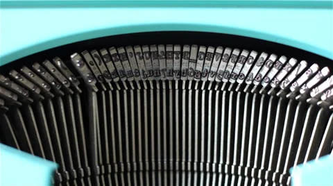 Typewriter keys Video stock 35343761
