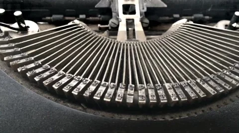 Typewriter Keys Stock Footage 56264497