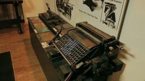 Typewriter keys. Keys on an antique typewriter. Video stock 75426280