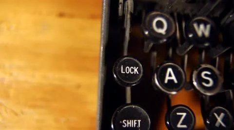 Typewriter Keys &amp; Letters-Close Up Video stock 20590729