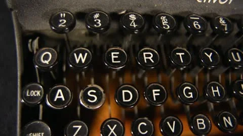 Typewriter Keys &amp; Letters Stock Footage 20589634