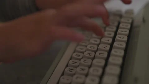 Typewriter kid Video stock 244767510