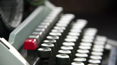 Typewriter lateral dolly Stock Footage 45499987