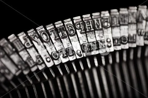 Typewriter letter typebar Stock Photos
