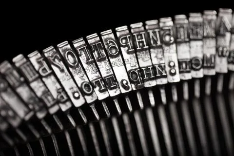 Typewriter letter typebar Stock Photos
