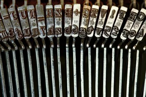 Typewriter letters Stockfoto's