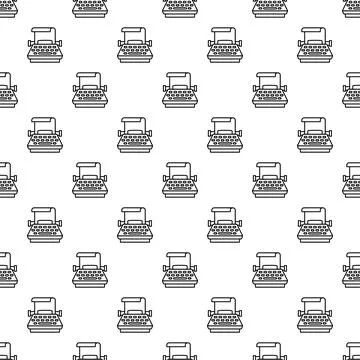 Typewriter line art pattern creating background texture Stock Illustration