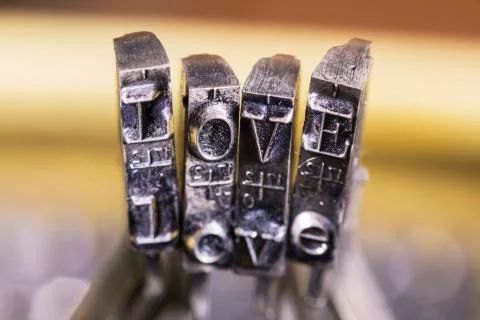 Typewriter LOVE Stock Photos