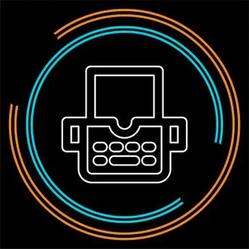 Typewriter machine icon - type letter machine Stock Illustration