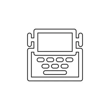 Typewriter machine icon - type letter machine Stock Illustration