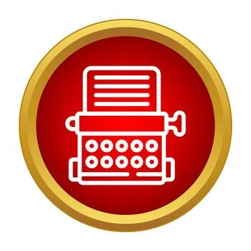 Typewriter machine writing text icon design Stock Illustration