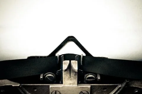 Typewriter message blank space Stock Photos