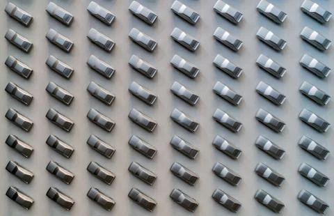 Typewriter models on the wall Stock Photos