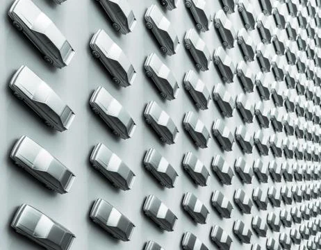 Typewriter models on the wall Stock Photos