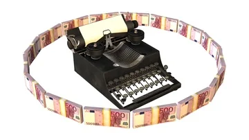 Typewriter money loop Video stock 86003822
