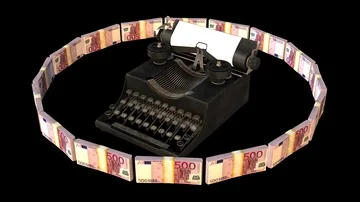 Typewriter money loop Video stock 86004442