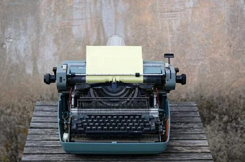 Typewriter with paper sheet Stock Photos