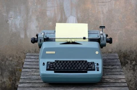 Typewriter with paper sheet Stock Photos