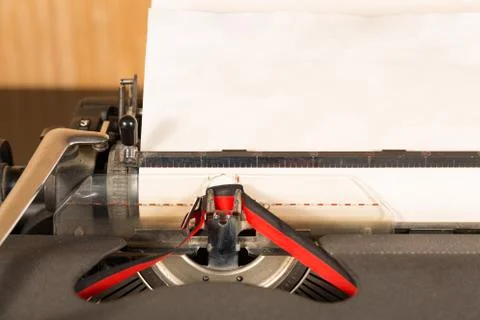 Typewriter with paper sheet. Space for your text Stock Photos