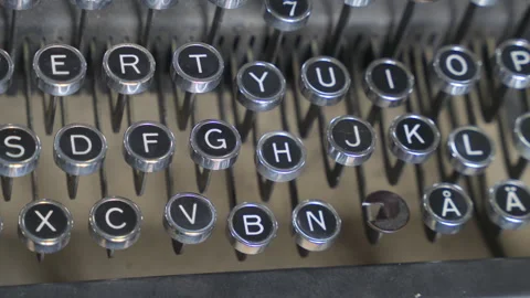 Typewriter printing a letter, key by key Stock Footage 296489550
