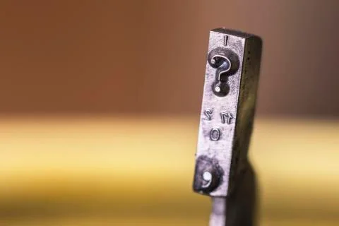 Typewriter Question Mark Foto stock