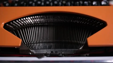 Typewriter Ribbon Jamming While Typing Stock Footage 318590482