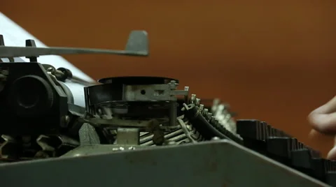 Typewriter side view Stock Footage 41211769