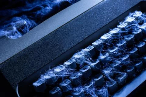Typewriter with Spider Web Stock Photos
