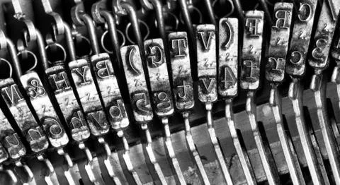 Typewriter symbols Stock-Fotos