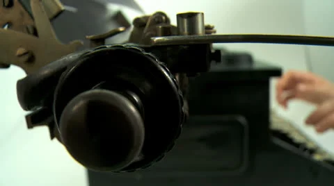 Typewriter Tabulation macro Stock Footage 24693206
