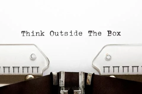 Typewriter think outside the box Stock Photos