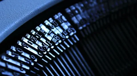 Typewriter typebar close up Video stock 7742636