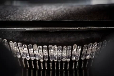 Typewriter typebars Stock Photos