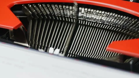 Typewriter Typing Fast Stock Footage 64363783