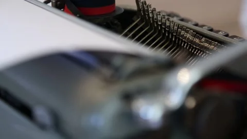 Typewriter. Typing on an old vintage typewriter. Stock Footage 338027877