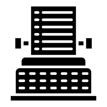 Typewriter Vector Icon Design Illustration Stock Illustration