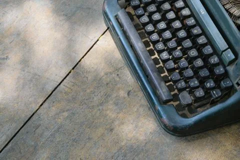Typewriter on wood Foto stock