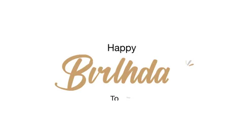 Typhography text birthday, kinetic animate Stock Footage 224667633