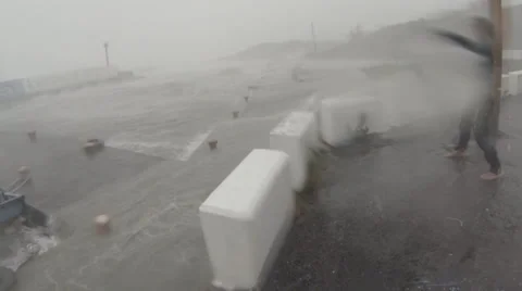 Typhoon Conditions Video stock 31901188