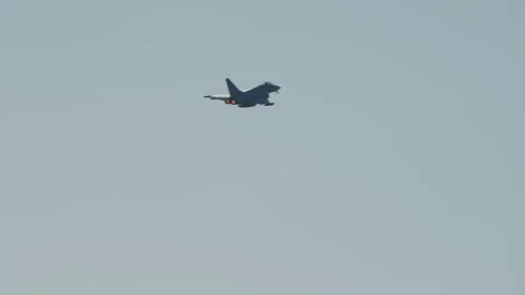 Typhoon Fighter Jets Powerful Aerobatic Display 스톡 동영상 329669710