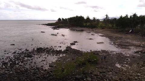 TYPHOON GONI (ROLLY PH) DEVASTATION COASTAL AREA SIPOCOT CAMARINES SUR BICOL Stock Footage 145211643